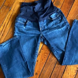 Gap Dark Wash Sexy Boot Cut Maternity Jeans Size 30/10a
